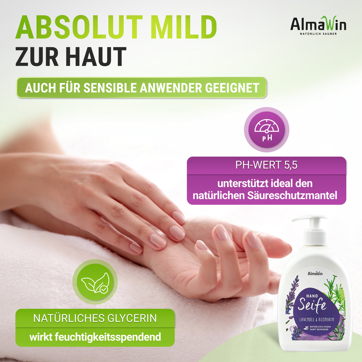 Flüssigseife Lavendel & Rosmarin 500 ml