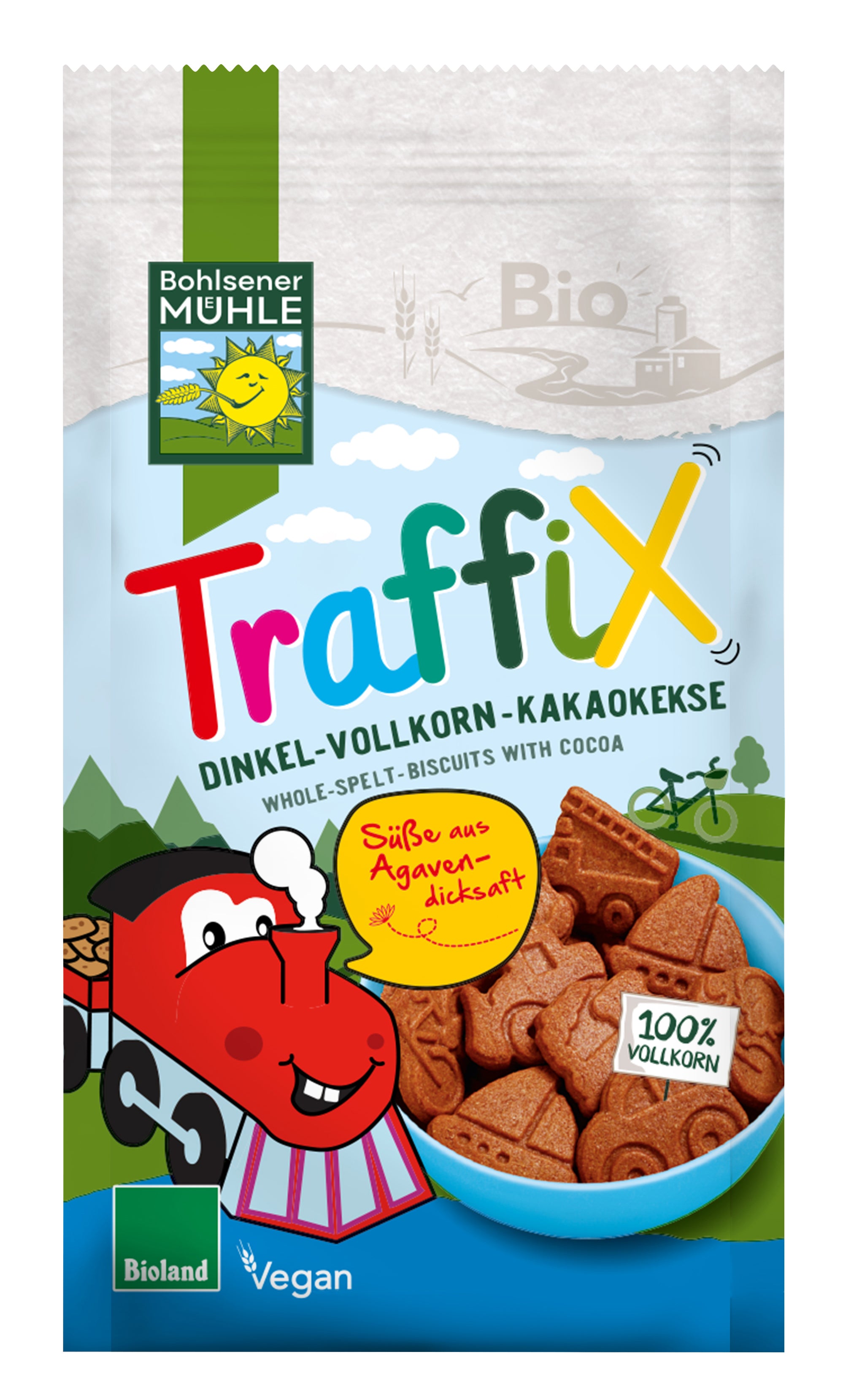 TraffiX Dinkel-Vollkorn-Kakaokekse 125 g