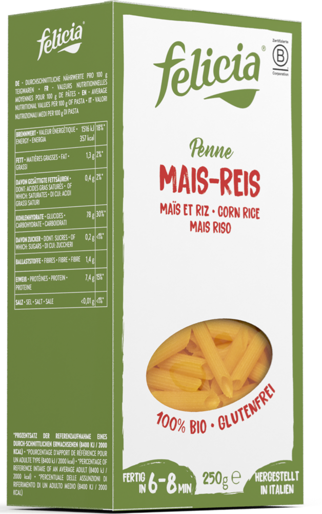 Penne Mais-Reis 250 g