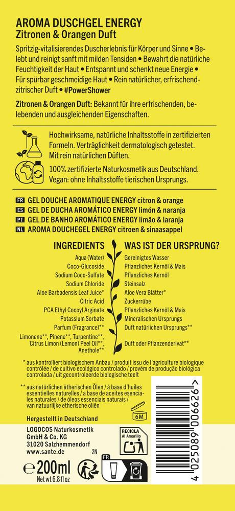 Aroma Duschgel Energy 200 ml
