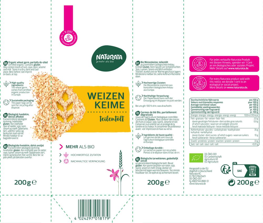 Weizenkeime entölt 200 g