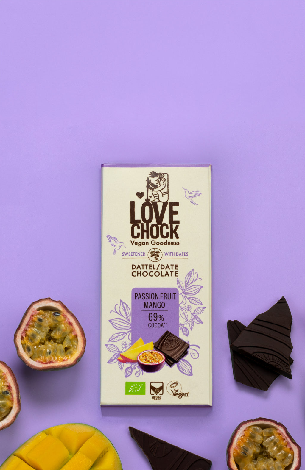 Passionfruit Mango 69% Kakao - sweetened with date 70 g