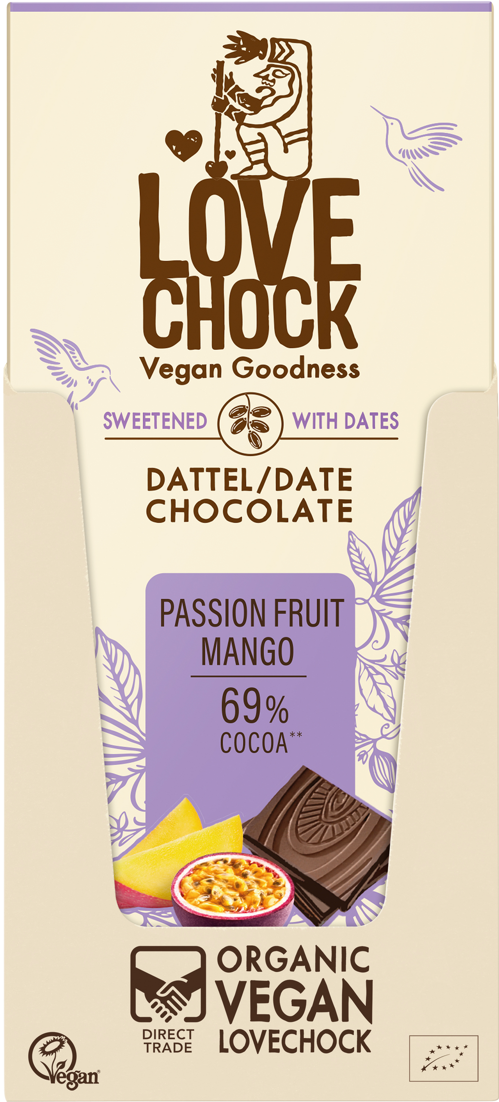Passionfruit Mango 69% Kakao - sweetened with date 70 g