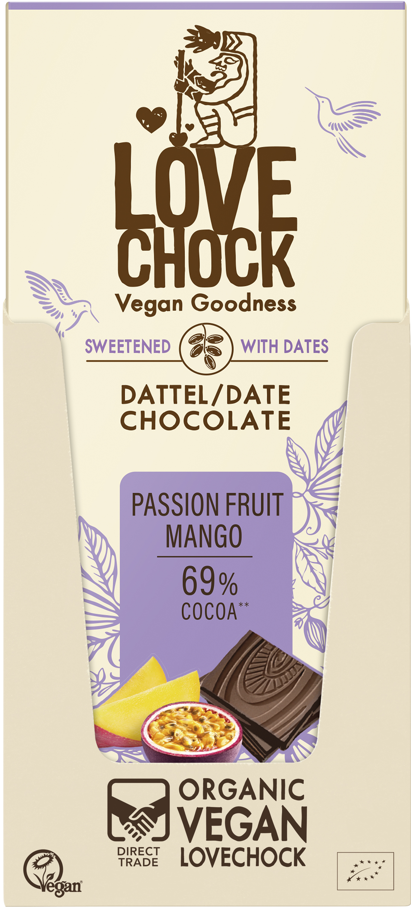 Passionfruit Mango 69% Kakao - sweetened with date 70 g