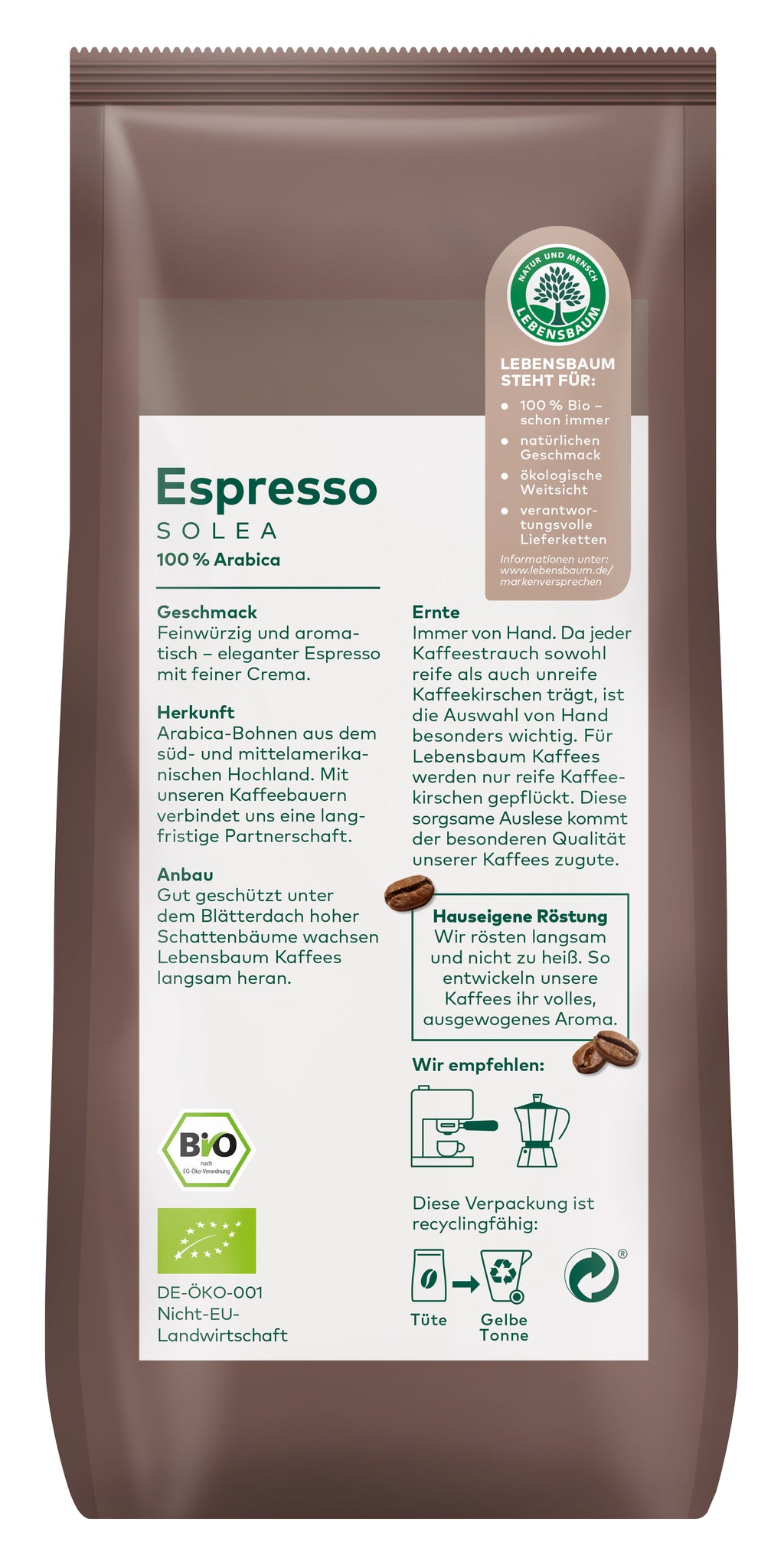 Espresso Solea gemahlen 250 g