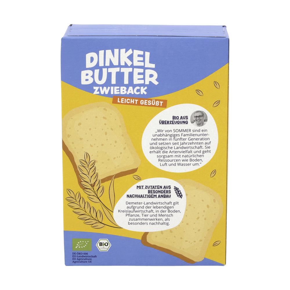 Dinkel Butter-Zwieback demeter 200 g