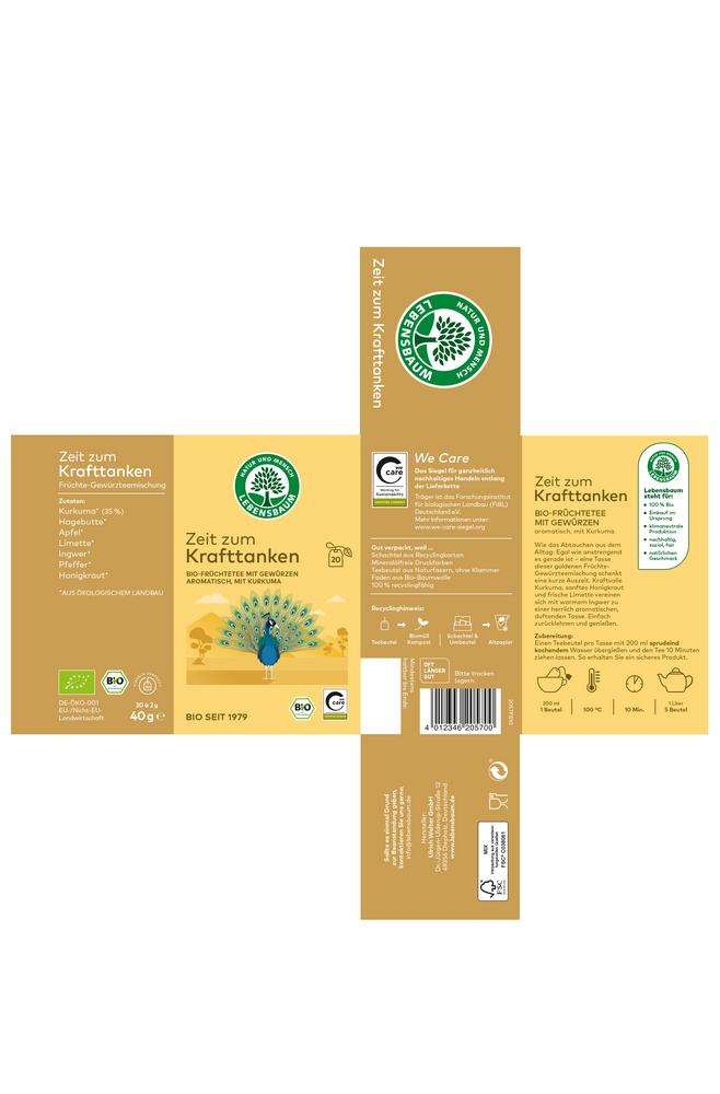 Zeit zum Krafttanken Früchtetee 40 g