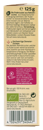 Puderzucker demeter 125 g