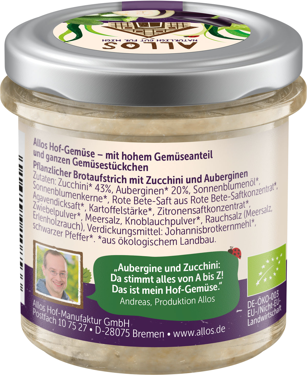 Hofgemüse Andreas Aubergine Zucchini 135 g