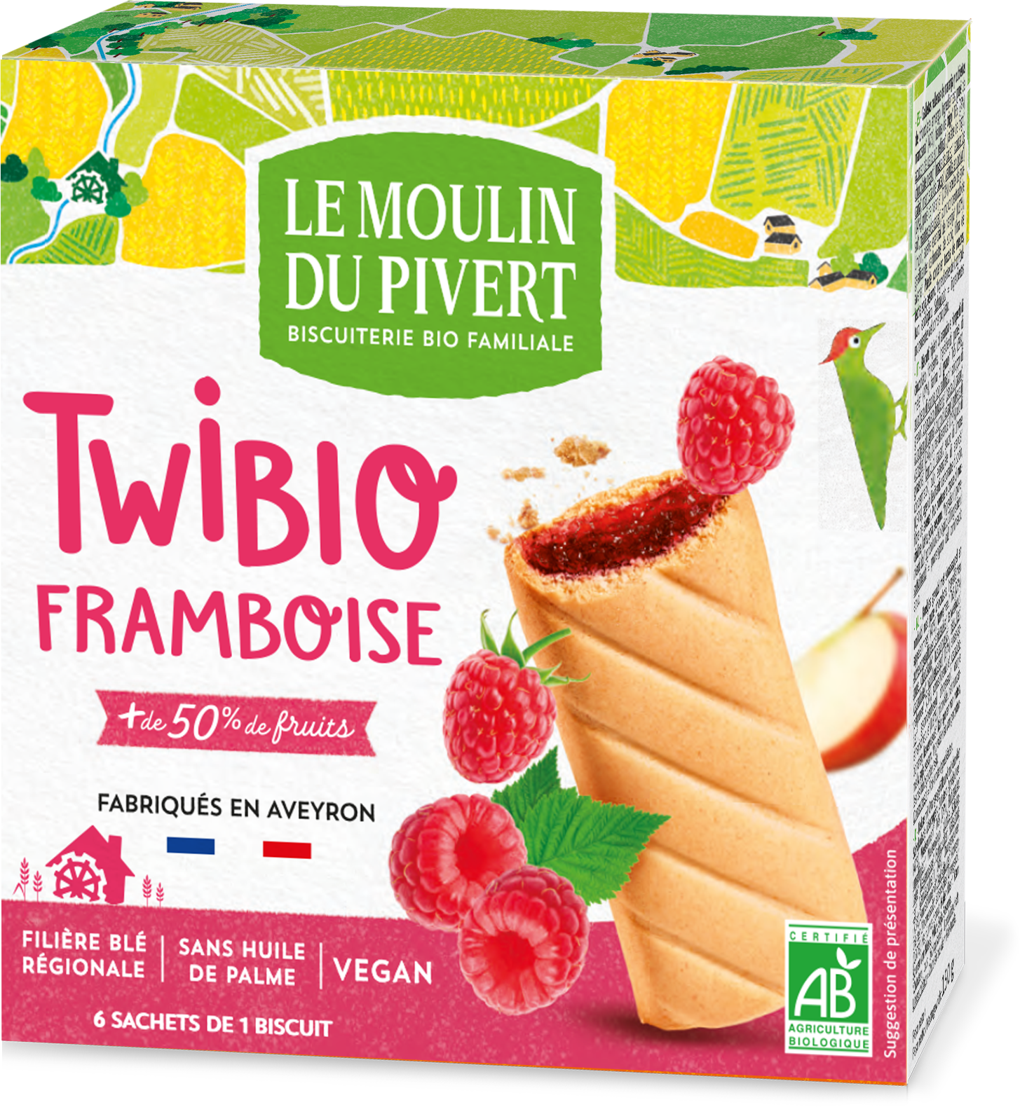 Twibio Kekse mit Himbeerfüllung 150 g