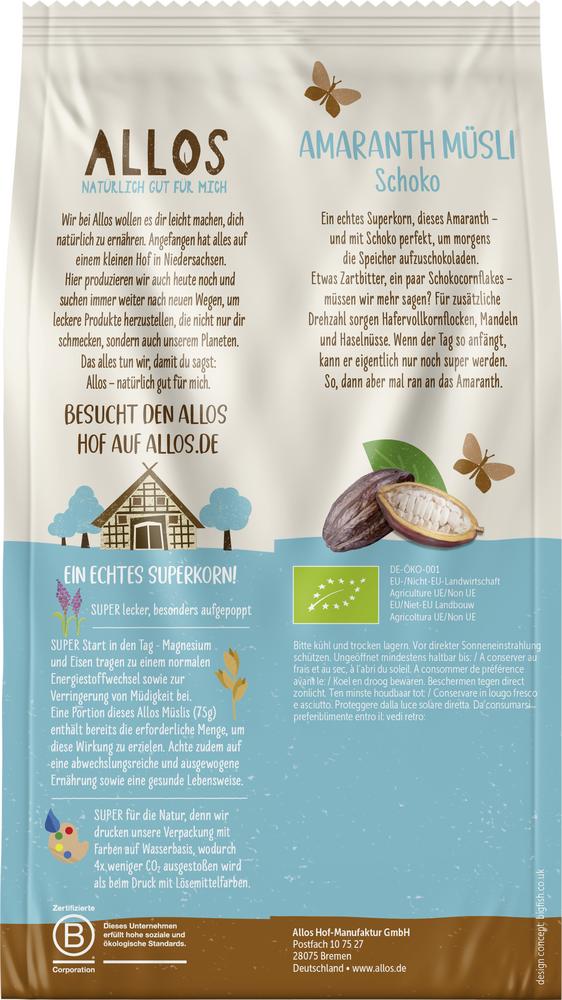 Amaranth Schoko Müsli 375 g