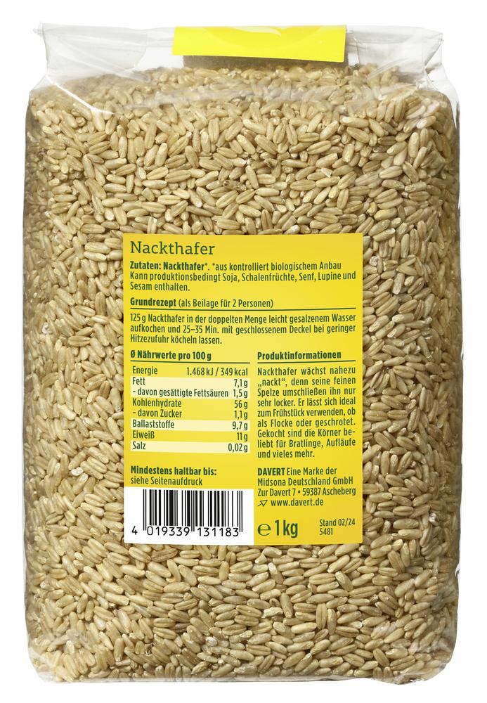 Nackthafer 1 kg