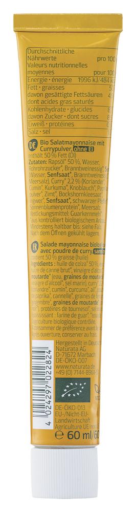 Vegane Curry Mayo mit Rapsöl  Tube 60 ml