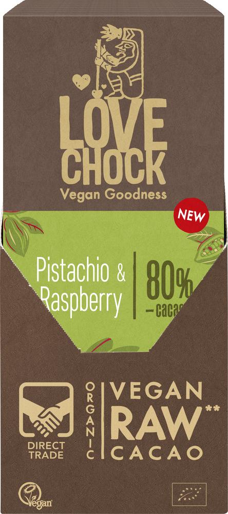 RAW Pistachio & Raspberry 80% Tafel 70 g