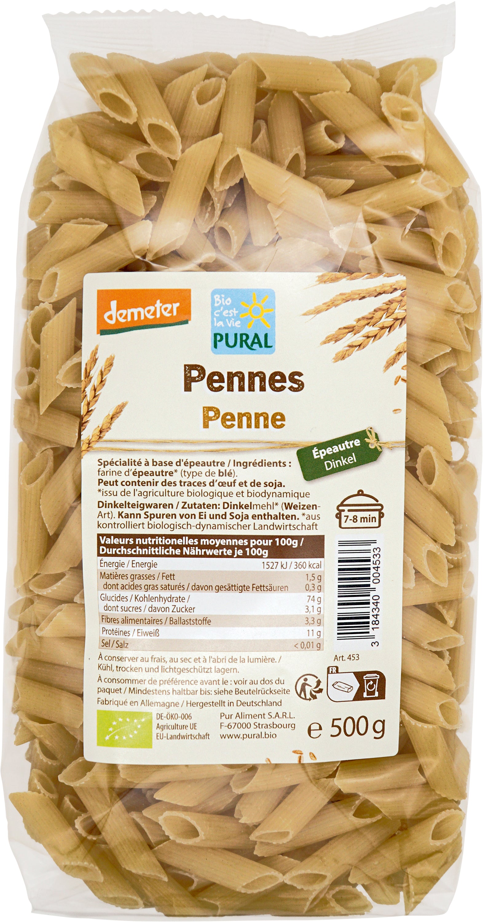 Dinkel Penne demeter 500 g