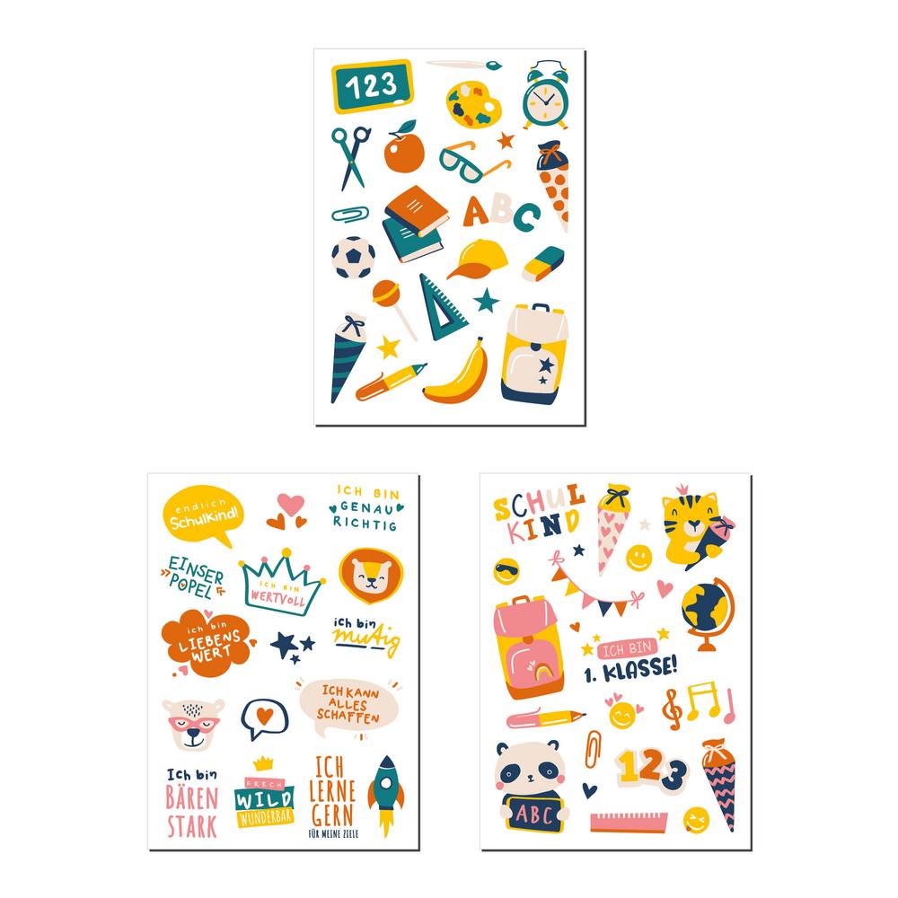 Temporäre Kindertattoos Schulfreunde nachhaltig 1 Stk