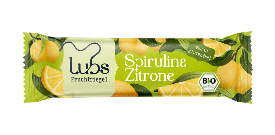 Spirulina Zitrone Fruchtriegel 40 g