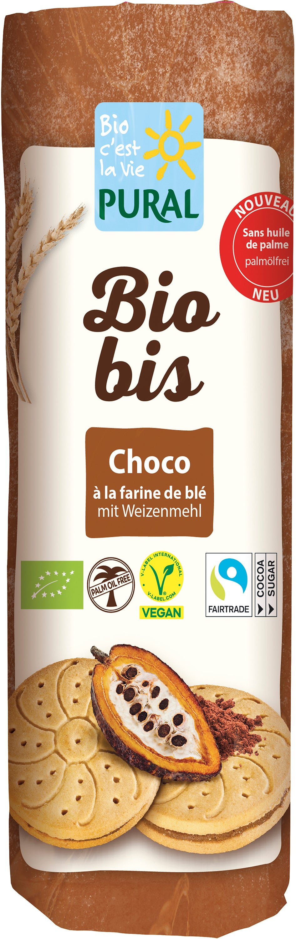 Biobis Weizen Doppelkeks mit Kakaofüllung palmölfr 320 g