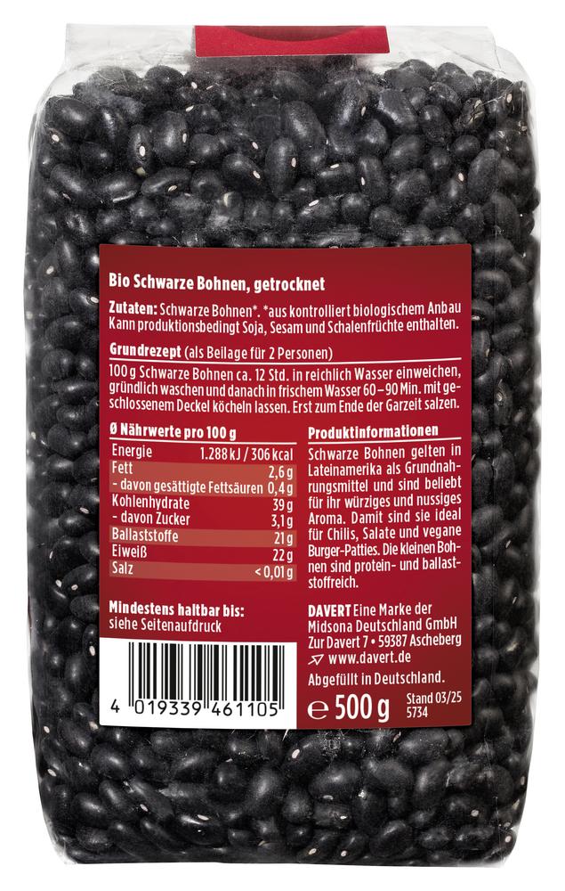 Schwarze Bohnen 500 g