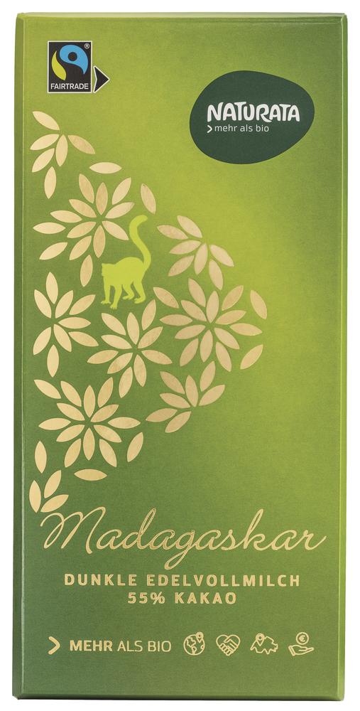 Madagaskar Dunkle Edel-VM-Schokolade 55% Kakao 100 g