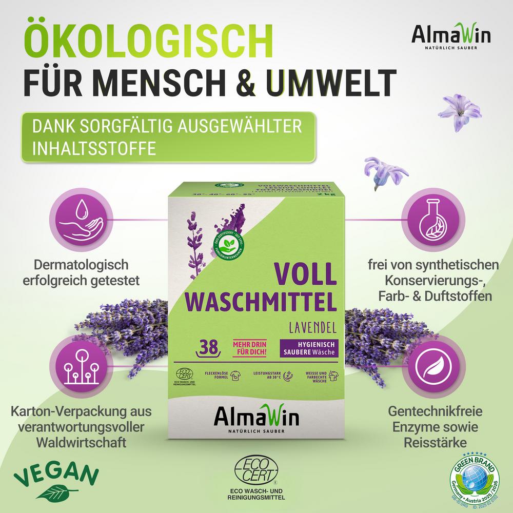 Vollwaschmittel 36 Waschgänge 2 kg