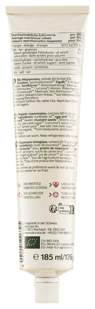 Delikatess-Mayonnaise demeter Tube 185 ml