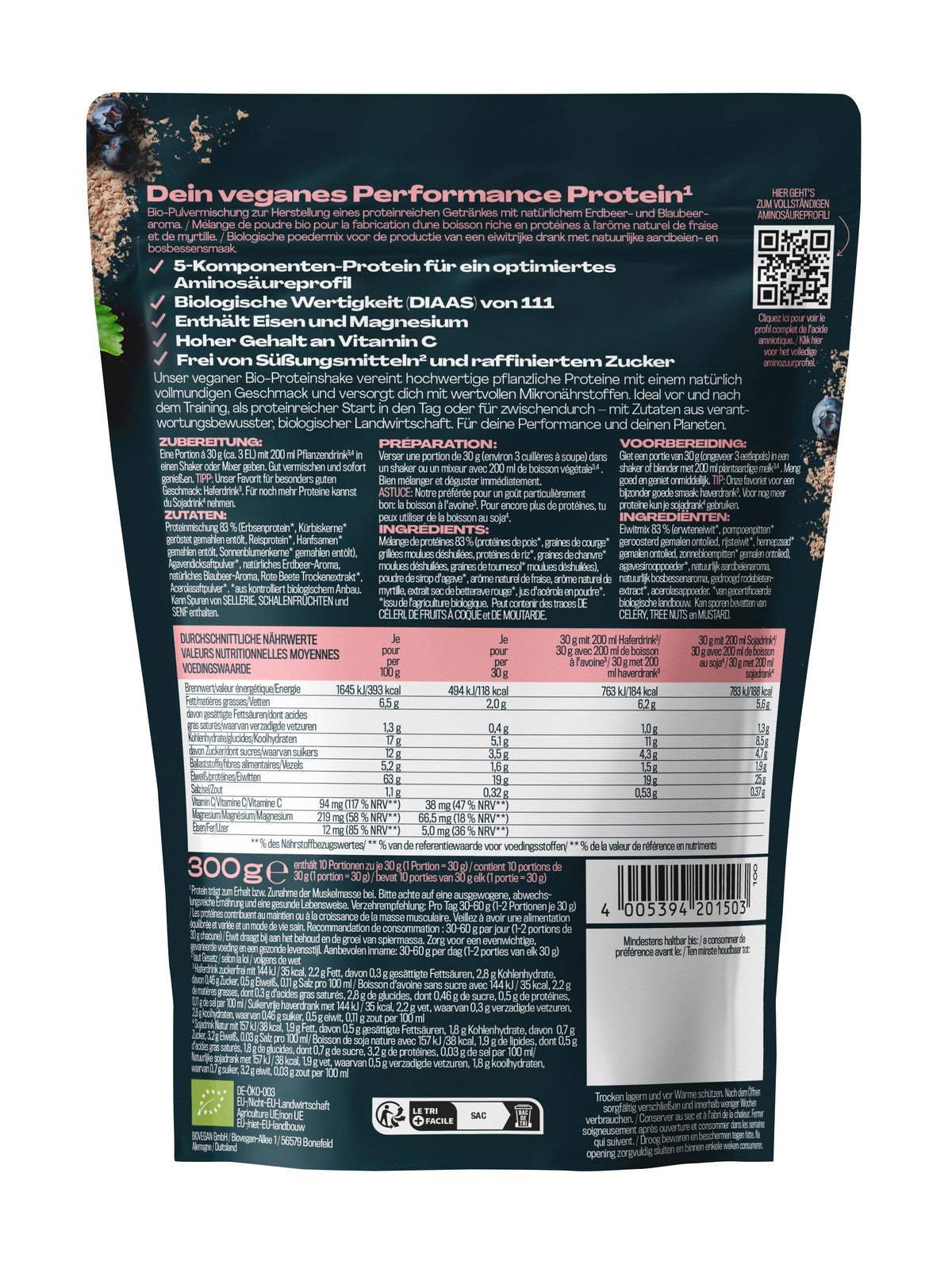 High Protein Shake Berry 5K 300 g