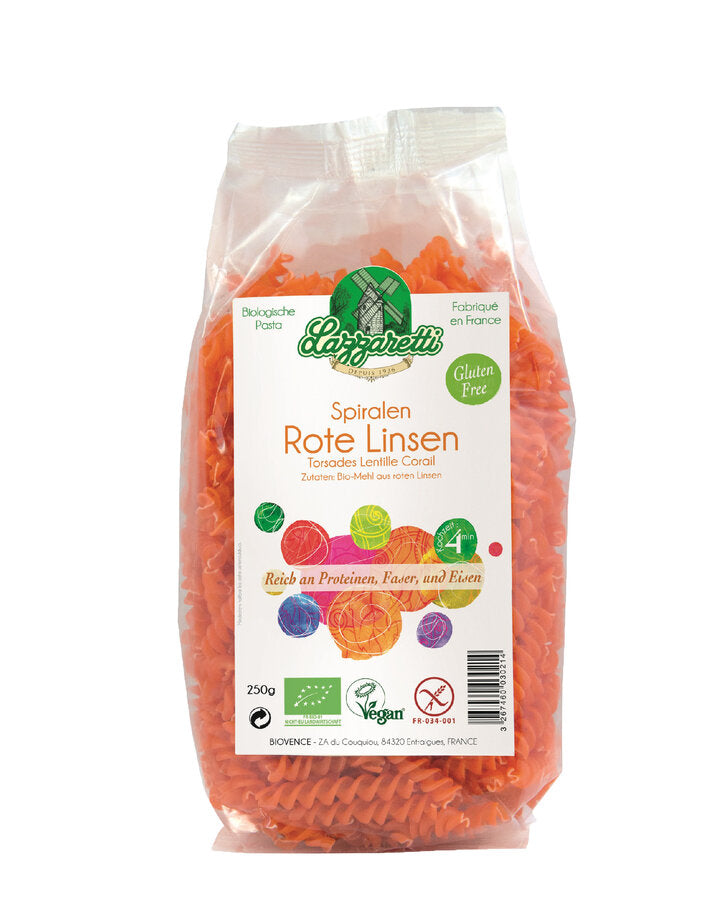 Spiralen Rote Linsen 250 g