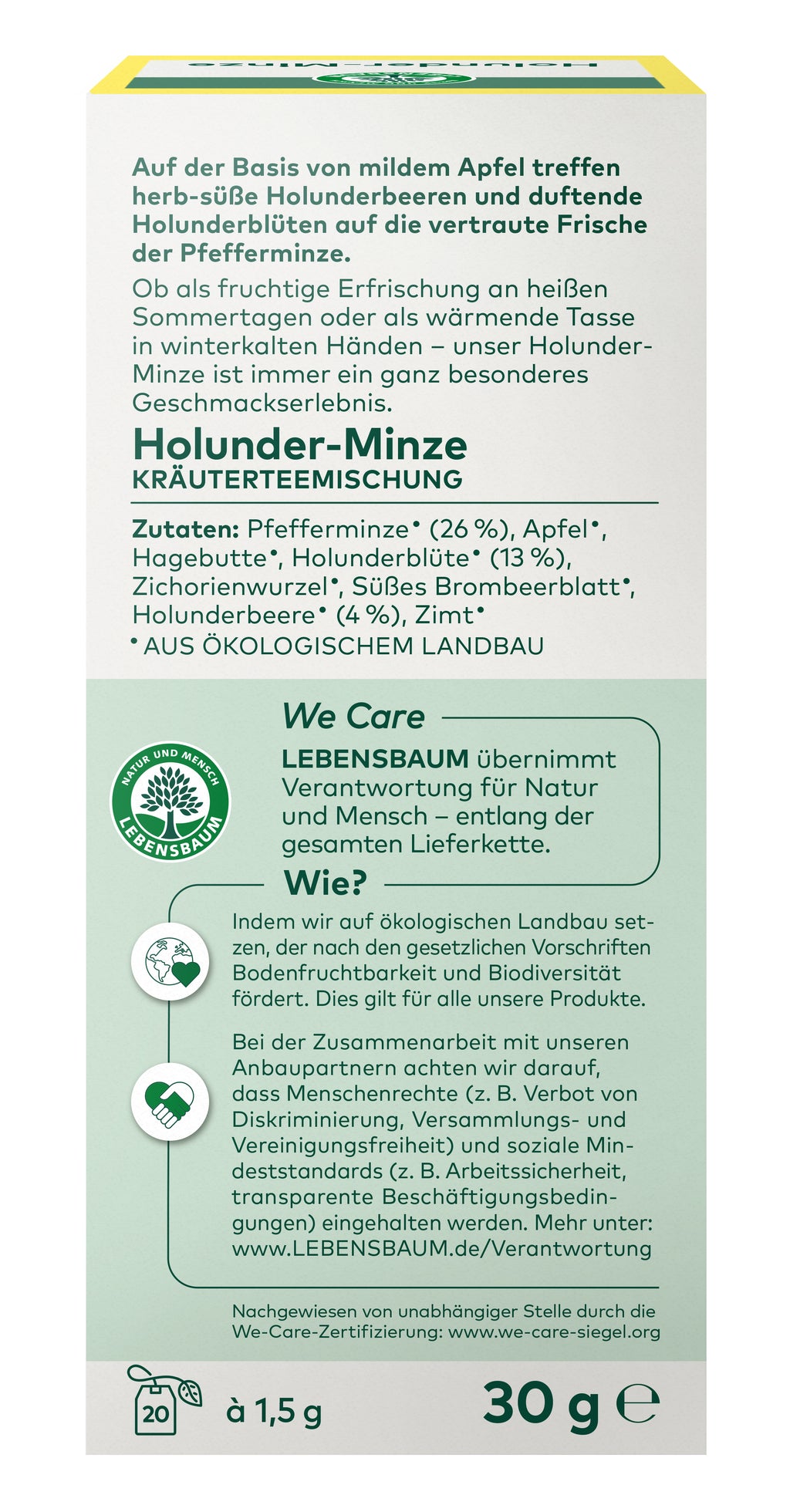 Holunder-Minze Kräutertee 30 g