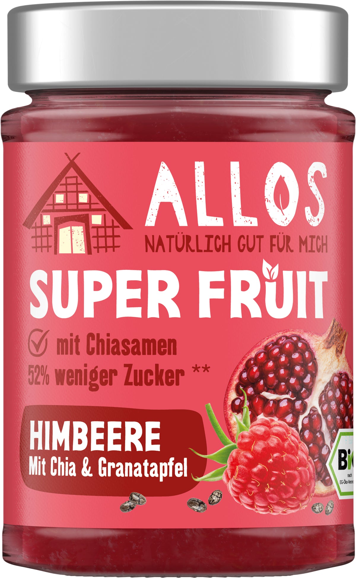 Super Fruit Himbeere mit Chia&Granatapfel Aufstric 200 g