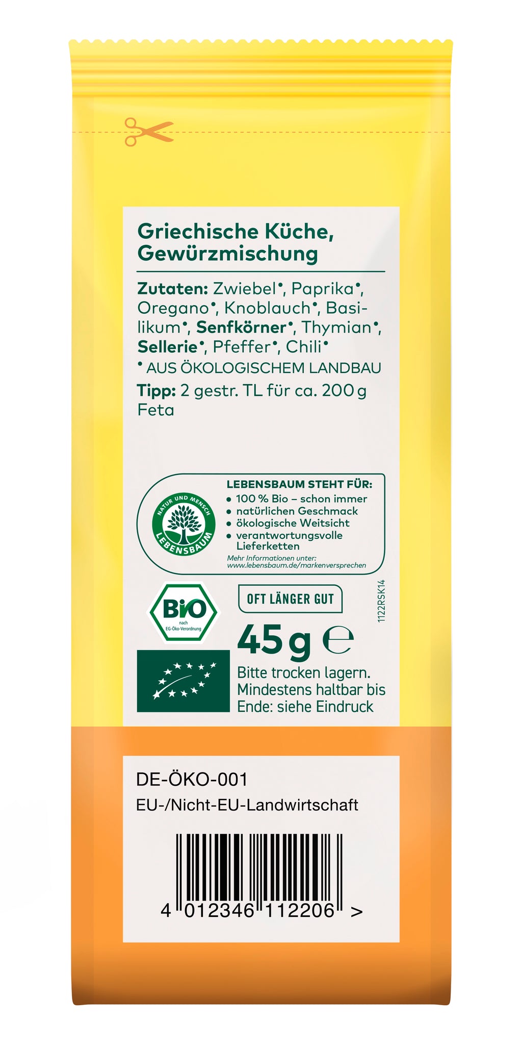 Griechische Küche Gewürzmischung 45 g