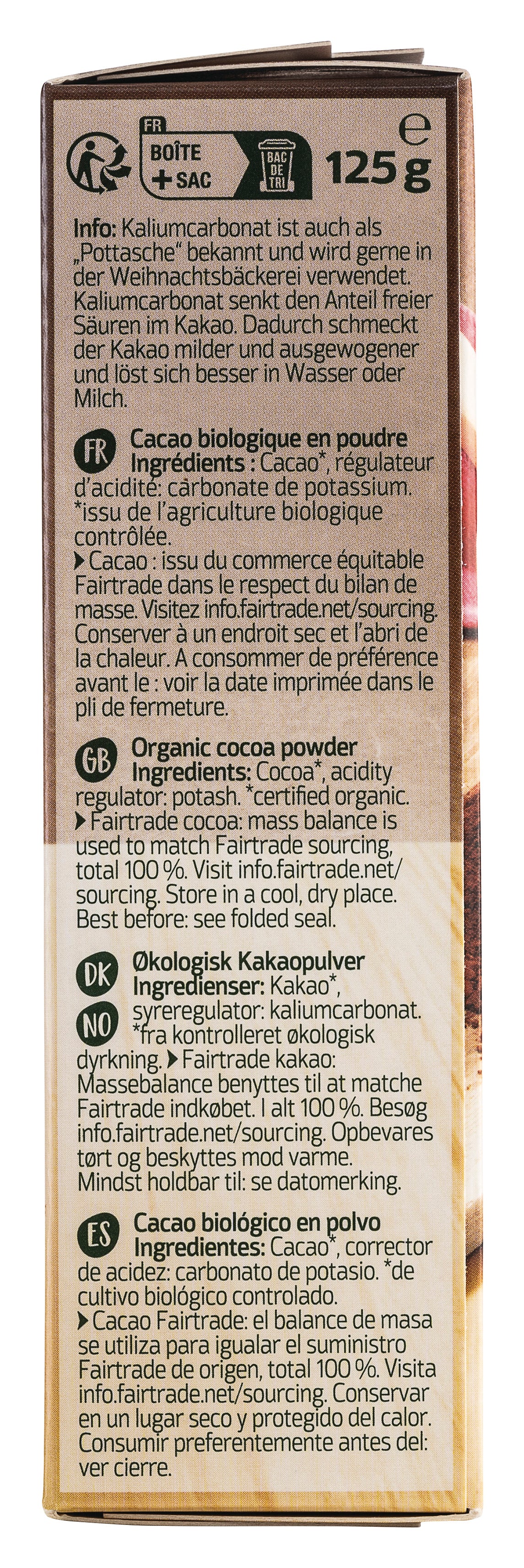 Kakao schwach entölt 20-22% Kakaobutter 125 g