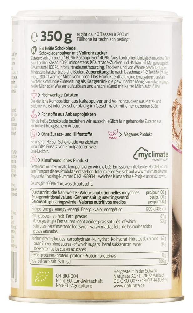 Heiße Schokolade Trinkschokolade 350 g