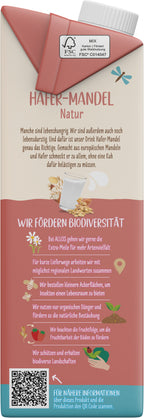 Hafer Mandel Drink ungesüßt 1 l