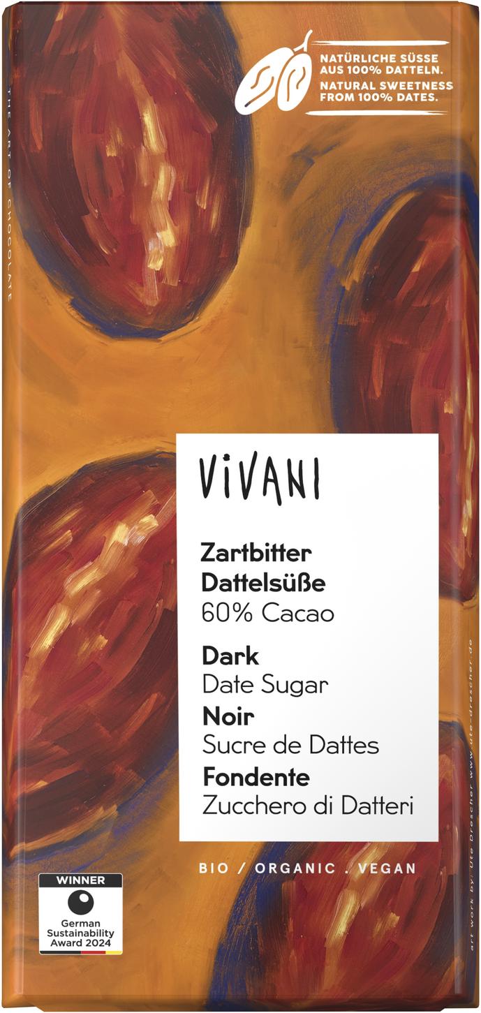 Zartbitter Dattelsüße 60% Cacao 80 g