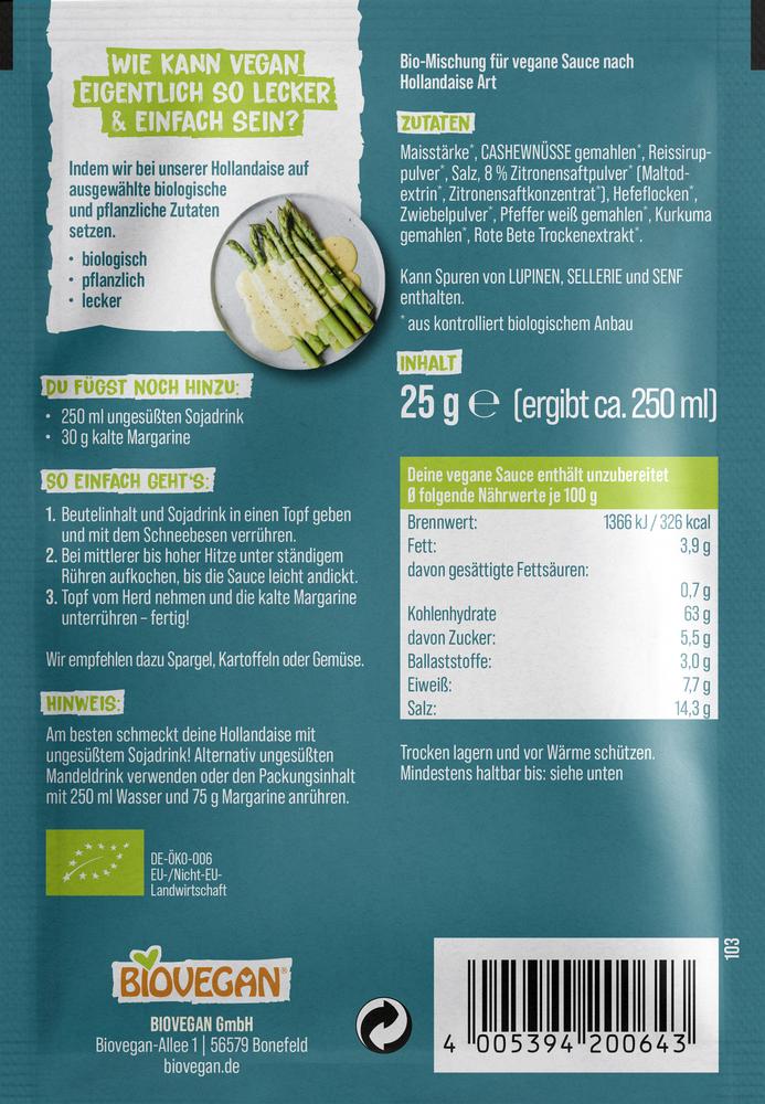Meine vegane Sauce Hollandaise 25 g