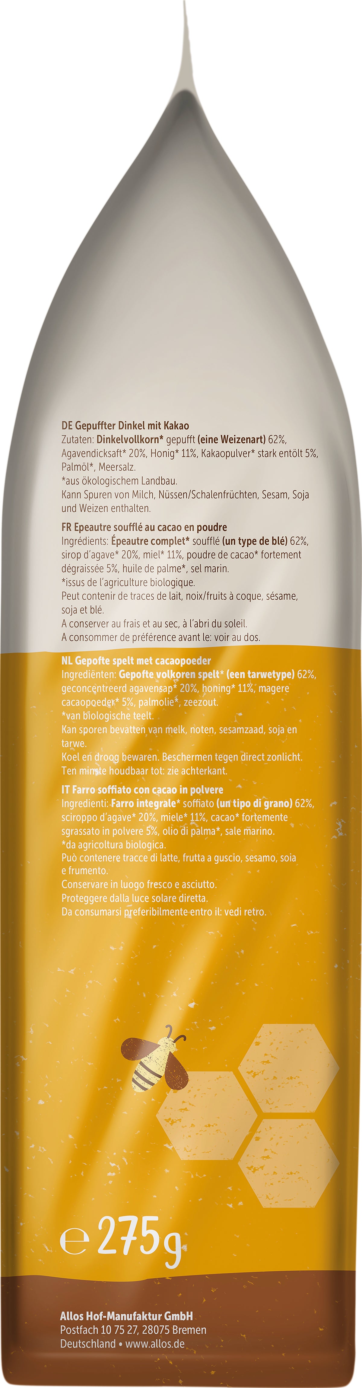 Dinkel-Kakao-Poppies 275 g