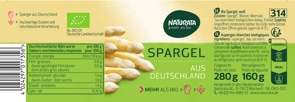 Spargel weiß 280 g