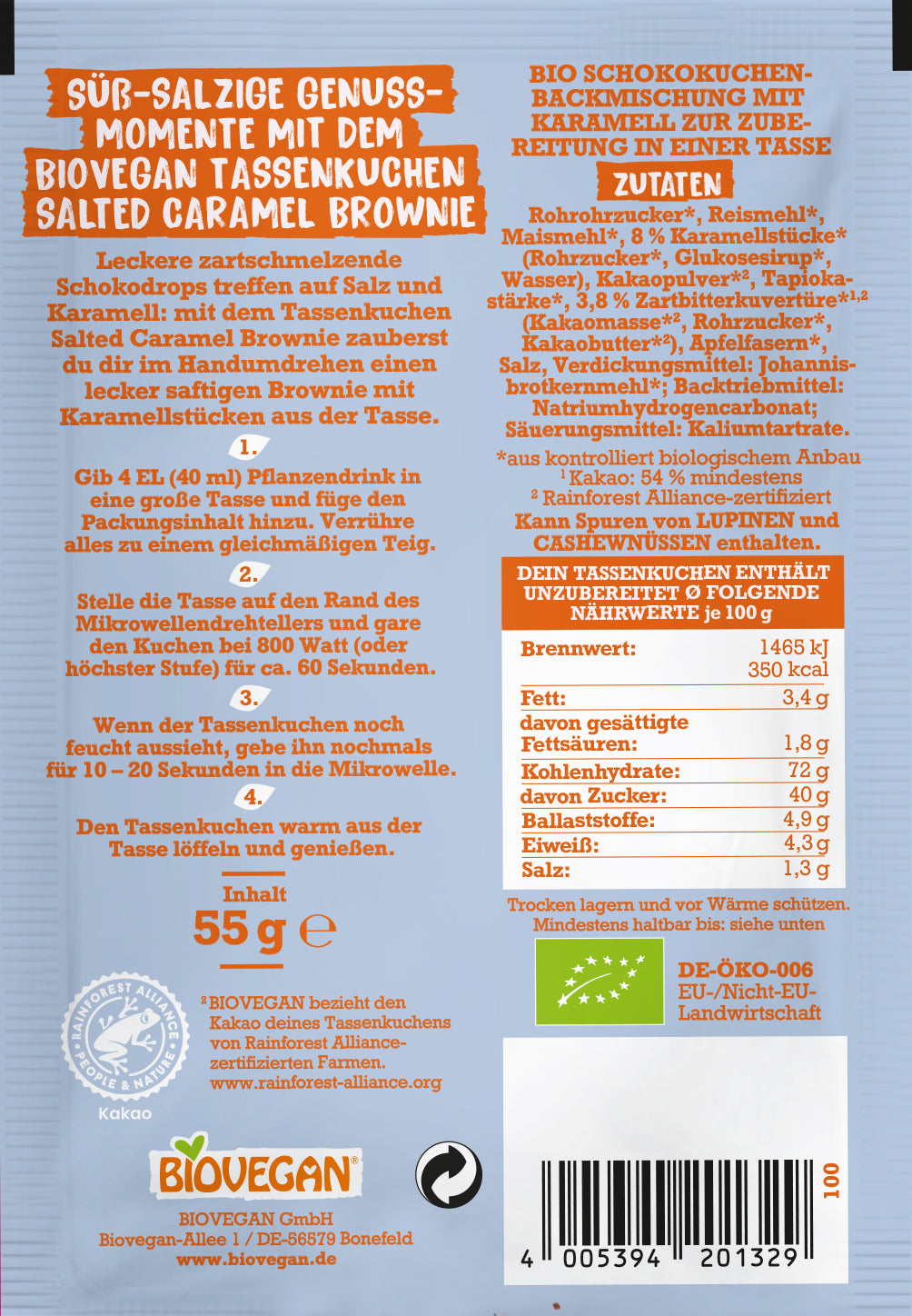 Mein Tassenkuchen Salted Caramel 55 g