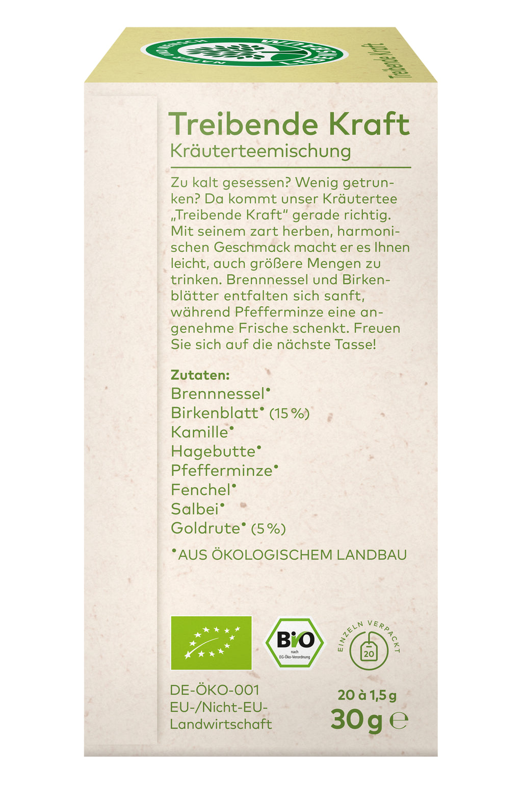 Treibende Kraft Kräutertee mit Birkenblatt 30 g