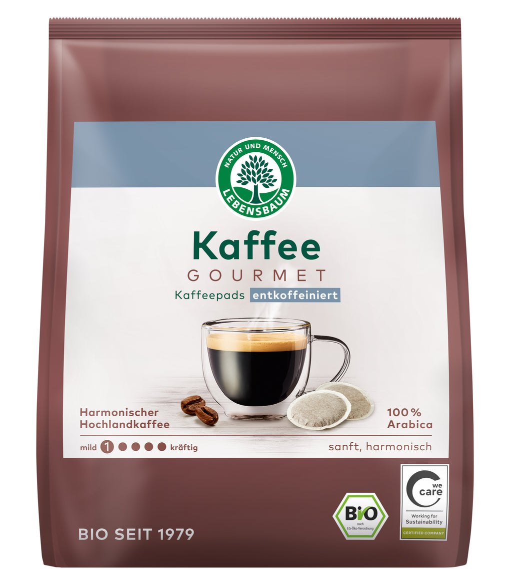 Pads Gourmet Caffe Crema entkoffeiniert 126 g