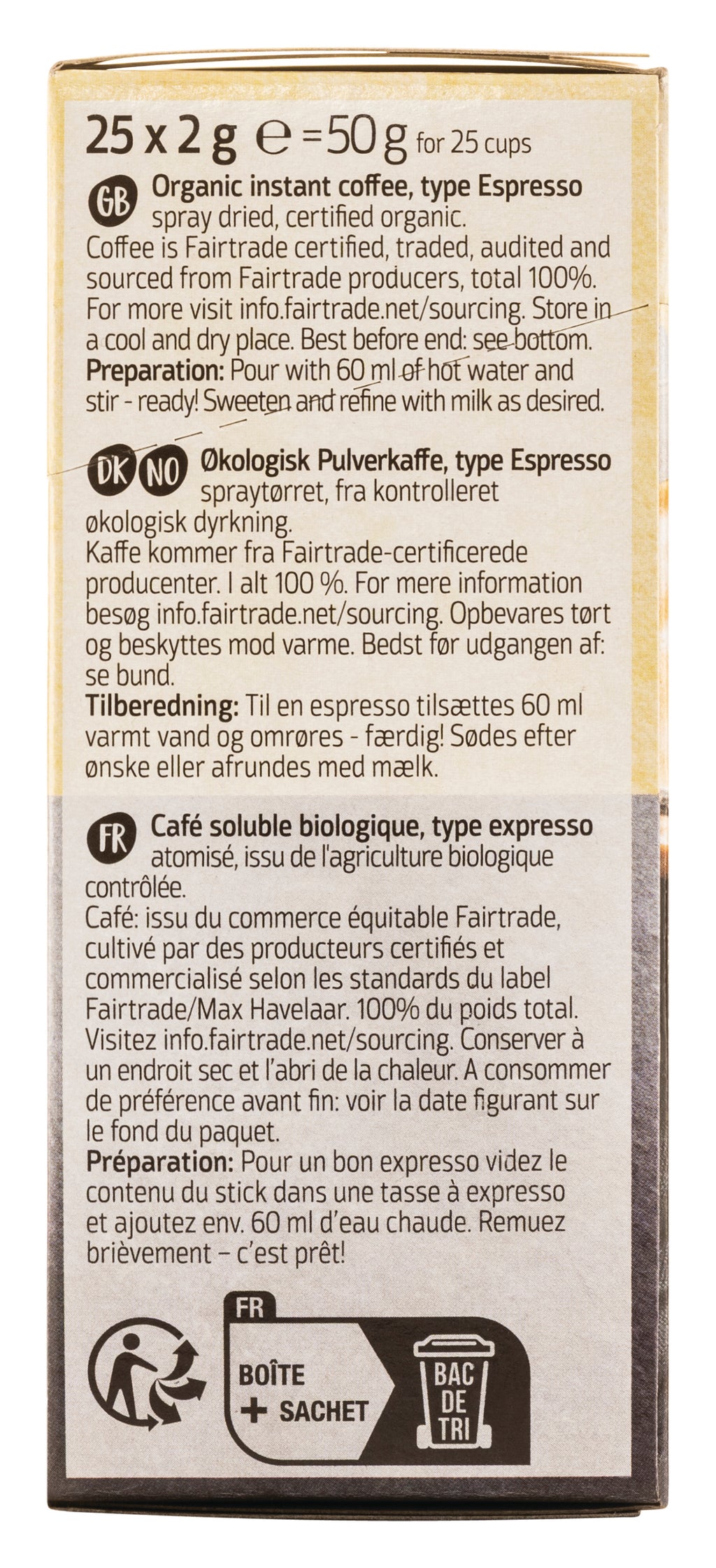 Espresso Sticks Bohnenkaffee instant 25x2 g