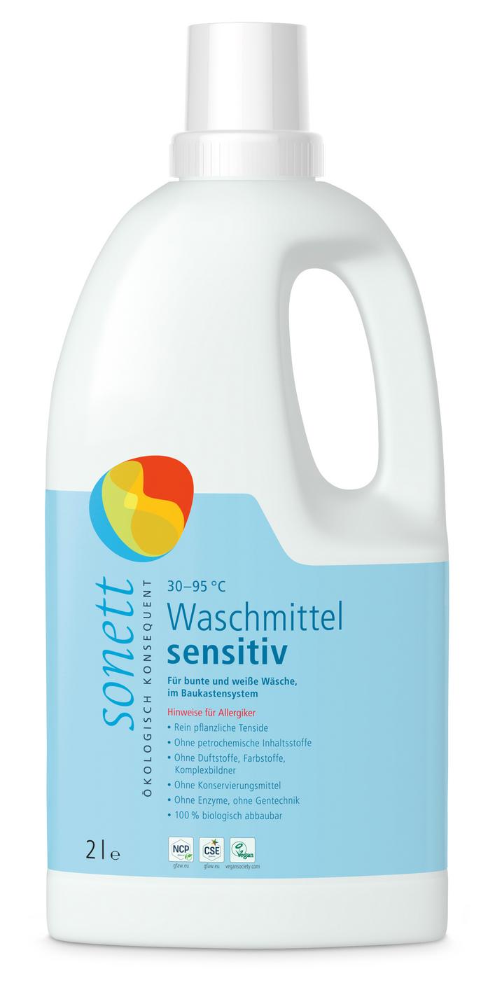 Waschmittel sensitiv 30° - 60°- 95° C 2 l