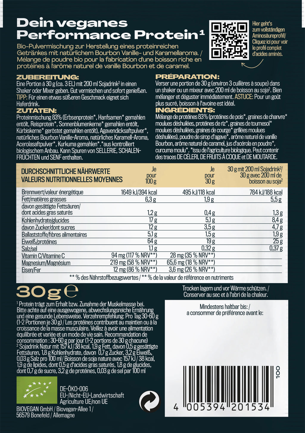 High Protein Shake Vanille 5K 30 g