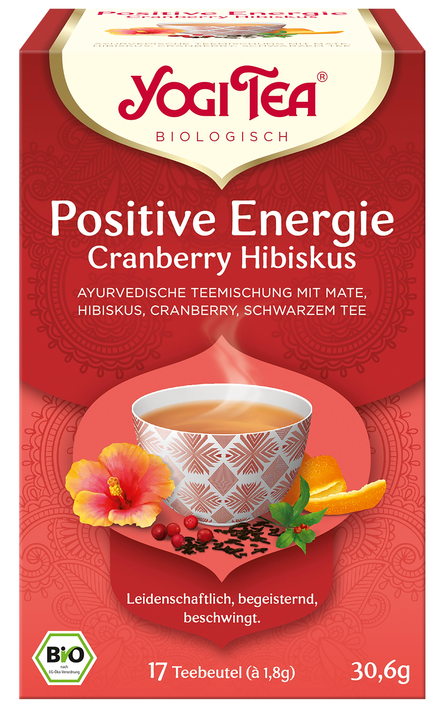 Positive Energie Cranberry Hibiskus Tee 17 Stk