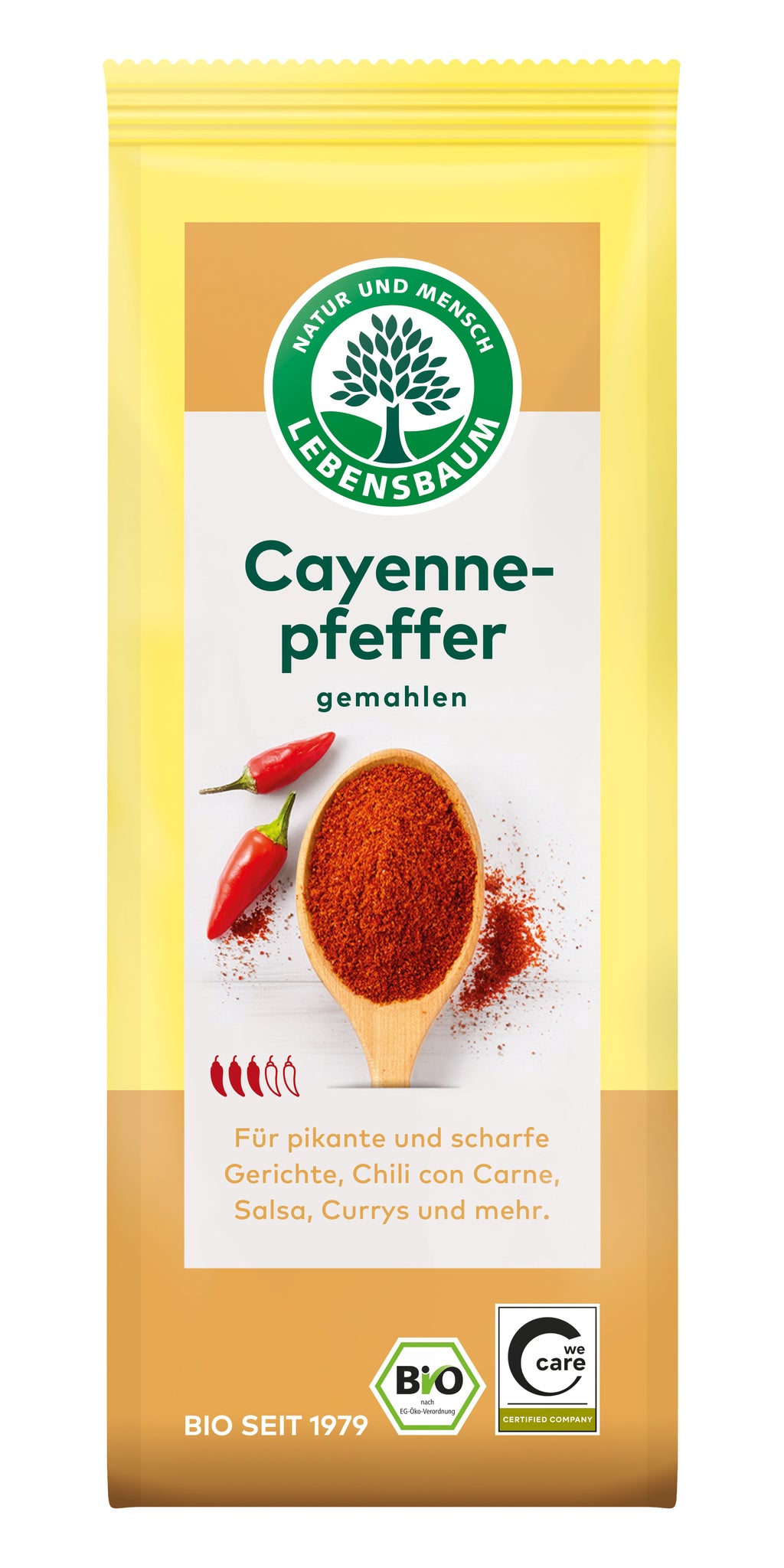 Cayennepfeffer fein gemahlene Chilis 50 g