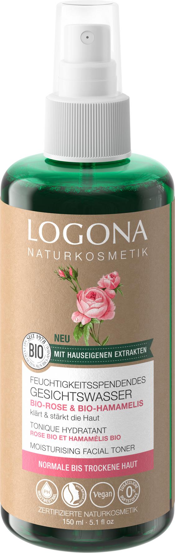 Feuchtigkeitsspendendes Gesichtswasser Bio-Rose & 150 ml