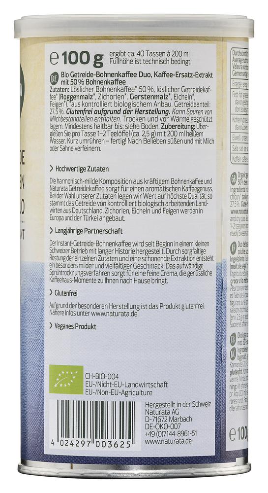 DUO Getreide-Bohnenkaffee instant 100 g