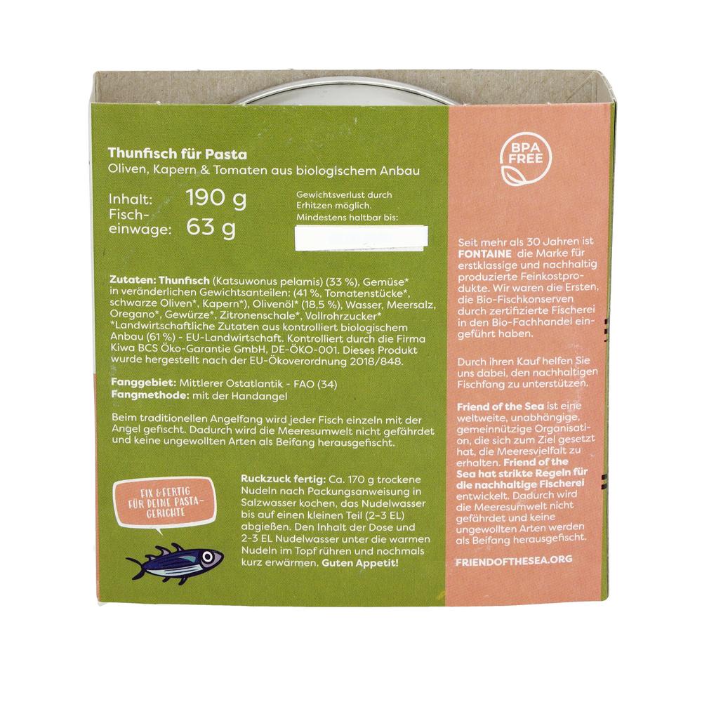 Thunfisch für Pasta in Bio-Gemüse 200 g