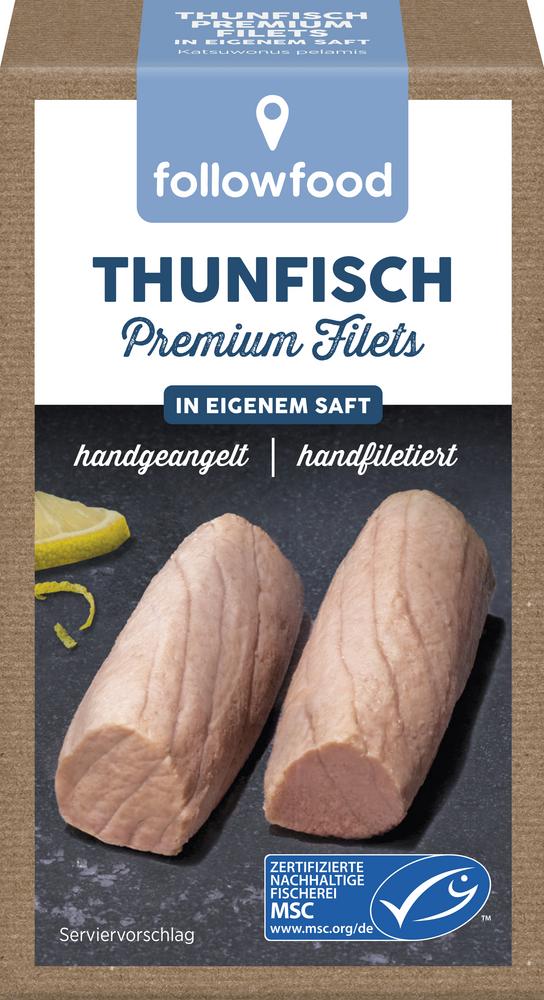 Thunfisch Premium Filets in eigenem Saft  handfile 115 g